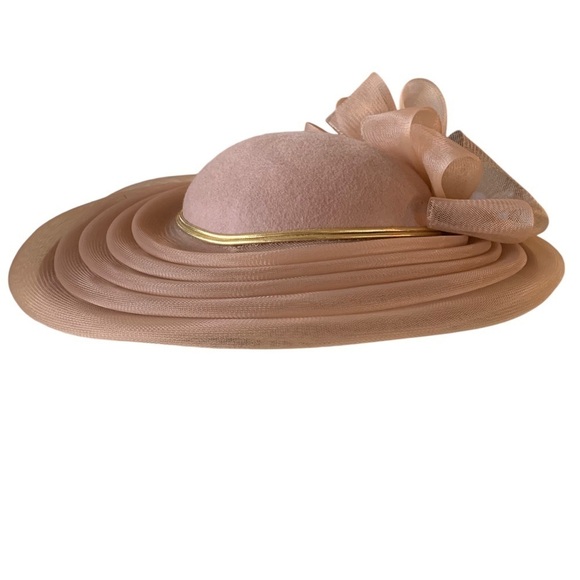 SONNI of San Francisco Hat Wool Formal Kentucky Derby Vintage 70s 80s Atomic main image 5